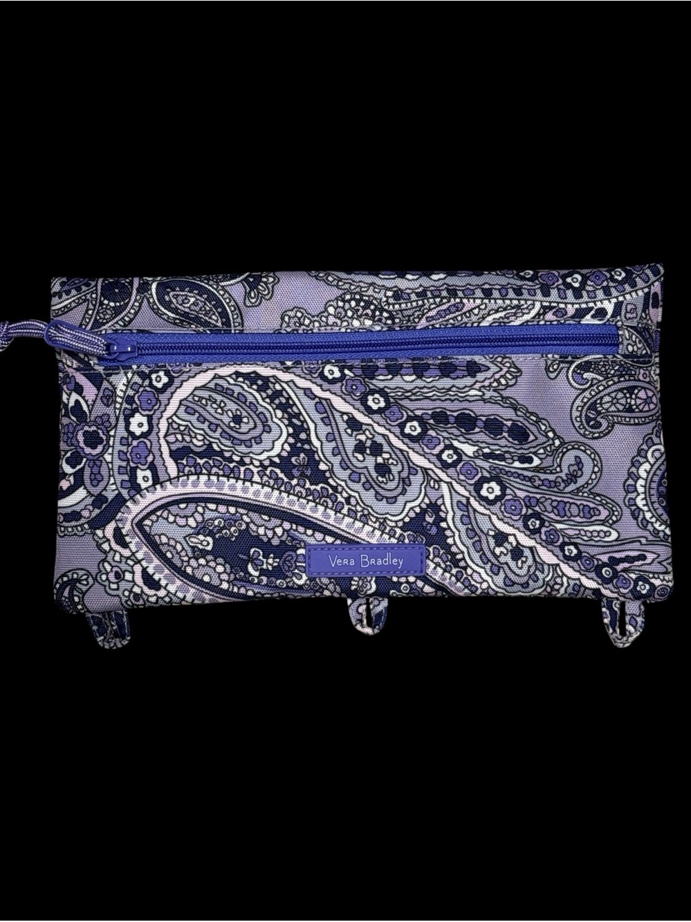 NWOT Vera Bradley Lighten Up Pouch Deep Night Paisley Lavender